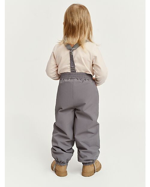 Leokid Winter Trousers - Foggy Gray - with Detachable Suspenders Trousers