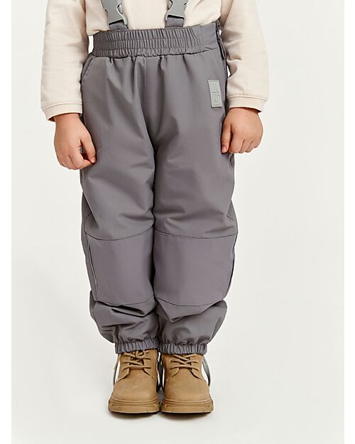 Leokid Winter Trousers - Foggy Gray - with Detachable Suspenders Trousers