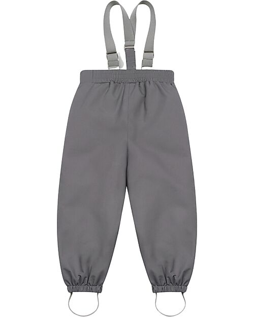 Leokid Winter Trousers - Foggy Gray - with Detachable Suspenders Trousers