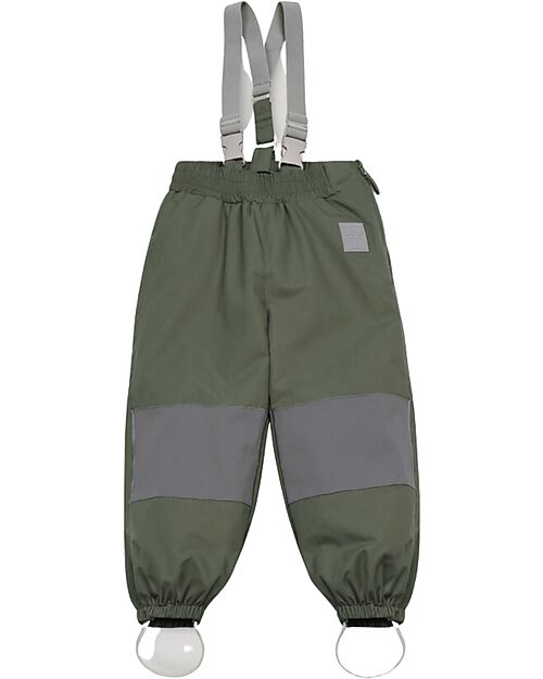 Leokid Winter Trousers - Green Gray - with Detachable Suspenders Trousers
