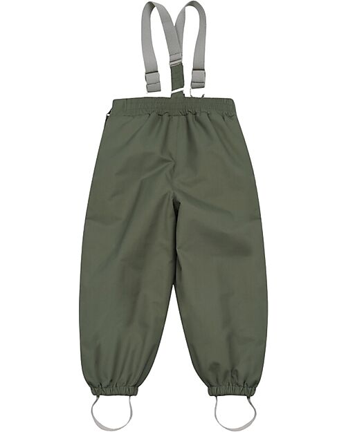 Leokid Winter Trousers - Green Gray - with Detachable Suspenders Trousers