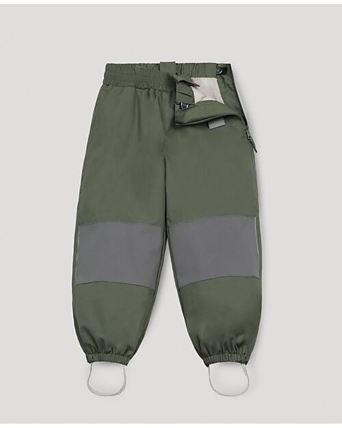 Leokid Winter Trousers - Green Gray - with Detachable Suspenders Trousers