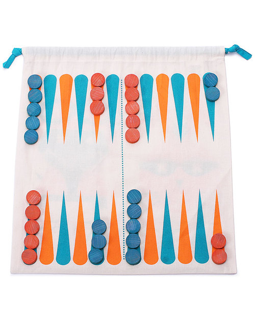 Les Jouets Libres Wooden BAD-gammon - A Naughty Version of Classic Backgammon (Organic Cotton Bag!) Board Games