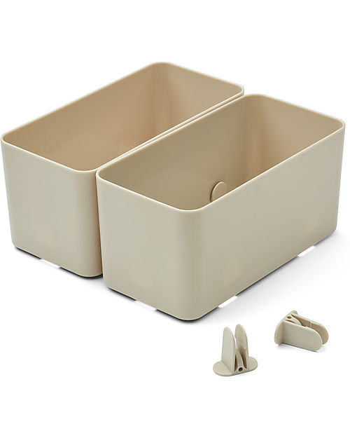 Liewood 2 Jamal Storage System L - Sandy - Recycled Plastic - 10.2x21x10.5cm Storage organisers