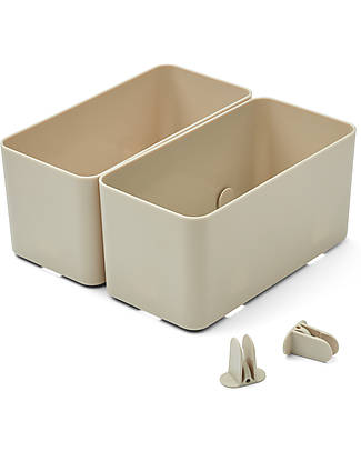 Liewood 2 Jamal Storage System L - Sandy - Recycled Plastic - 10.2x21x10.5cm Storage organisers
