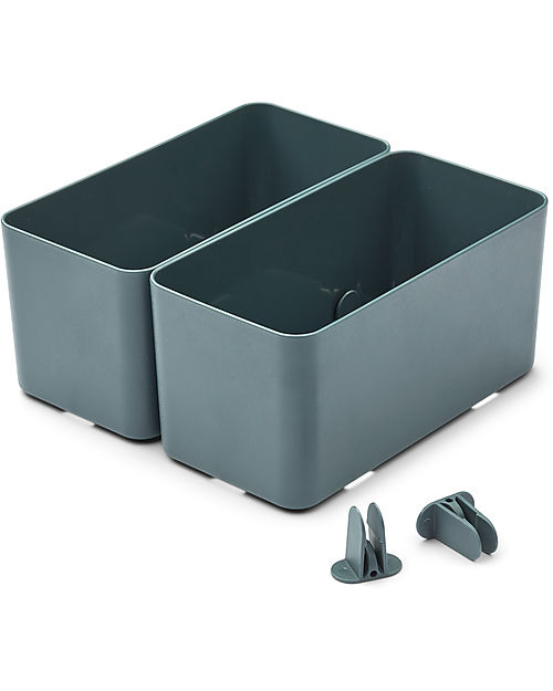 Liewood 2 Jamal Storage System L - Whale Blue - Recycled Plastic - 10.2x21x10.5cm Storage organisers