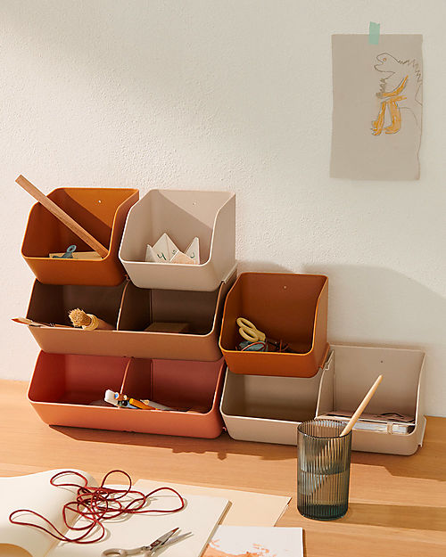 Liewood 2 Rosemary Desktop Organizer M - Sandy - Recycled Plastic - 11.9x28.3x18.2cm Storage organisers