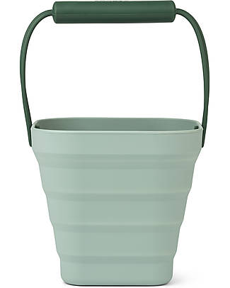 Liewood Abelone Folding Bucket - Peppermint&Garden Green - 100% Silicone Beach Toys