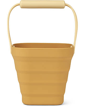 Liewood Abelone Folding Bucket - Yellow Mellow&Jojoba - 100% Silicone Beach Toys