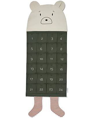 Liewood Advent Calendar in Cotton - Bear - Sandy Mix/Green Advent Calendars