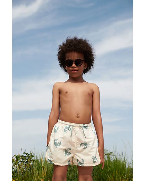 Liewood Aiden Printed Board Shorts - Crab - Sandy - Recycled Material Swimming Trunks