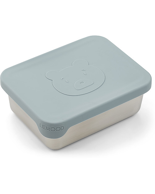 Liewood Ako Snack Box - Mr Bear - Sea Blue Snack Boxes