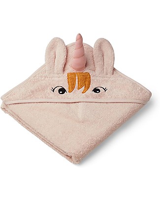 Liewood Albert Hooded Towel, Unicorn - Sorbet Rose Towels And Flannels