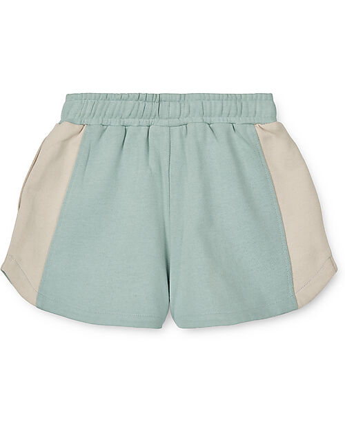 Liewood Altrud Sweatshorts - Ice blue and Sandy - 100% Organic Cotton Shorts