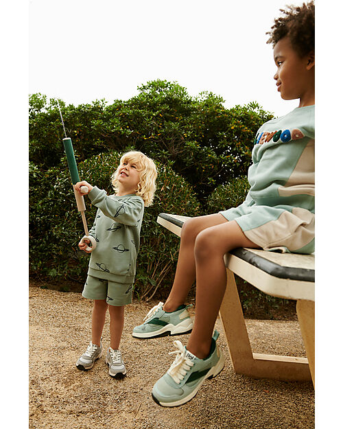 Liewood Altrud Sweatshorts - Ice blue and Sandy - 100% Organic Cotton Shorts