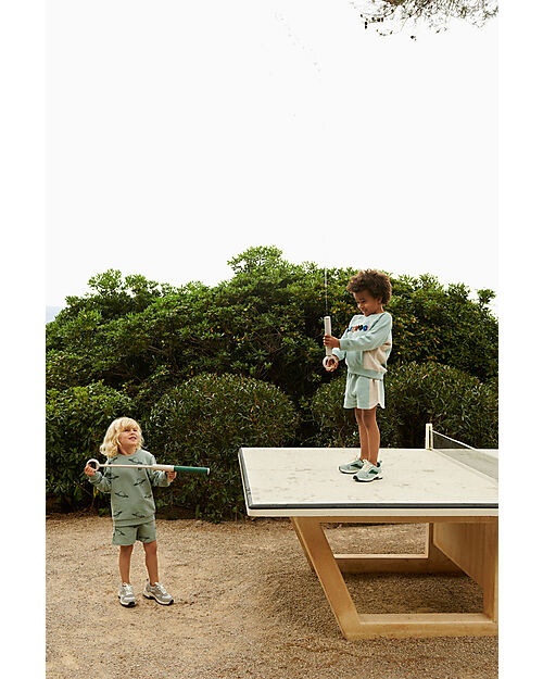 Liewood Altrud Sweatshorts - Ice blue and Sandy - 100% Organic Cotton Shorts