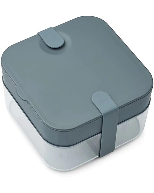 Liewood Amandine Bento Box - Tritan and Silicone - Sea Blue / Whale Blue Snack Boxes