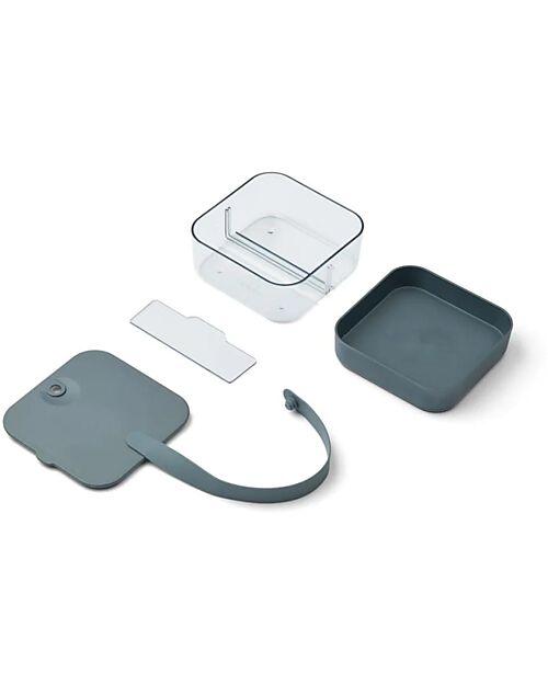 Liewood Amandine Bento Box - Tritan and Silicone - Sea Blue / Whale Blue Snack Boxes