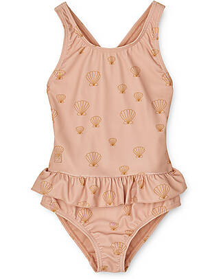 Liewood Amara Swimsuit - Seersucker Sea Shell/Pale Tuscany - UPF 50+ Swimsuits