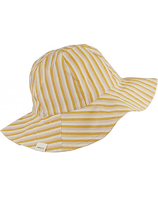 Liewood Amelia Sun Hat - 100% Organic Cotton - Peach/Sandy and Yellow Mellow Stripes Sunhats