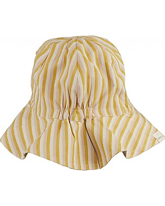 Liewood Amelia Sun Hat - 100% Organic Cotton - Peach/Sandy and Yellow Mellow Stripes Sunhats