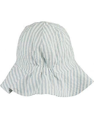 Liewood Amelia Sun Hat - 100% Organic Cotton - Sea Blue and White Stripes Sunhats