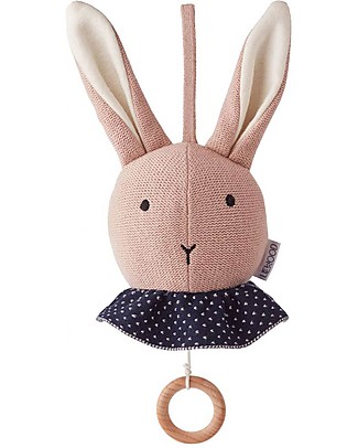 Liewood Angela Music Mobile, Pink Rabbit - 100% Organic Cotton Teethers
