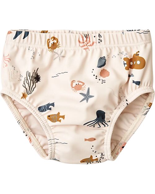 Liewood Anthony Baby Swim Pants - Sea Creature - Sandy - Recycled Material Bikinis And Tankinis