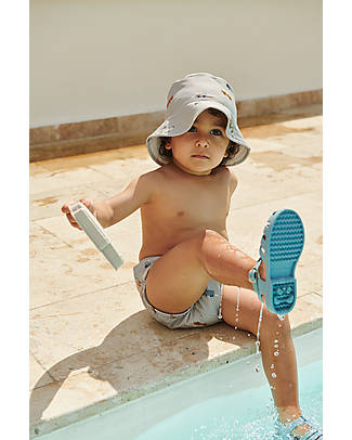 Liewood Anthony Baby Swim Pants - Vehicles/dove blue mix - Recycled Fabric Swim Diaper
