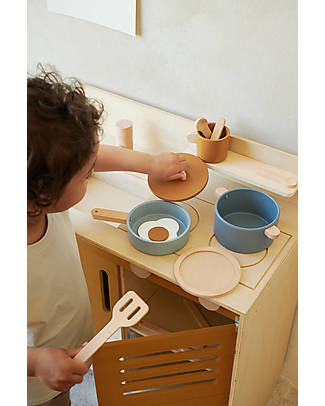 Liewood Antonio Wooden Kitchen Set for Children - Blue Multi Mix Wooden Food