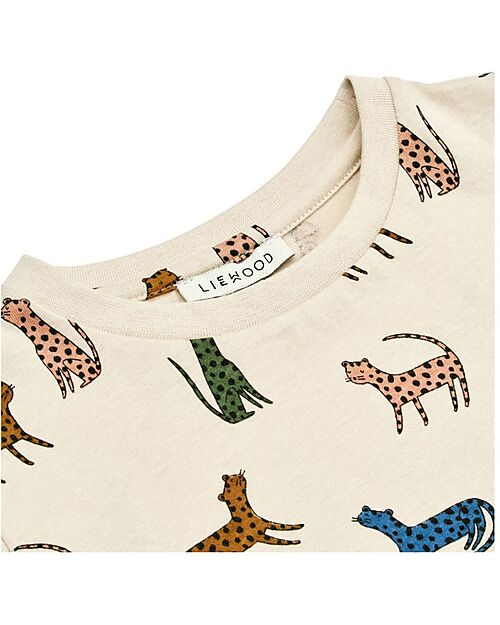 Liewood Apia Printed Shortssleeve T-Shirt - Leopard Multi Mix - 100% Organic Cotton GOTS Certified T-shirts