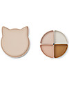 Liewood Arne Divider Plate - Cat - Rose Multi Mix Bowls & Plates
