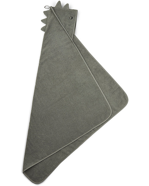 Liewood Augusta Hooded Towel, Dino - Faune Green Towels And Flannels