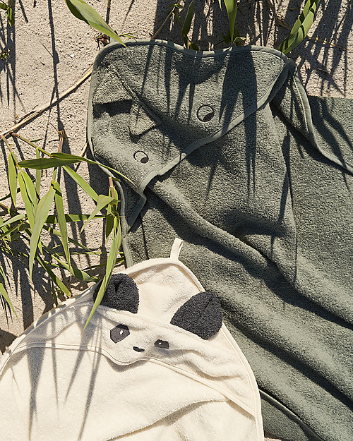 Liewood Augusta Hooded Towel, Dino - Faune Green Towels And Flannels