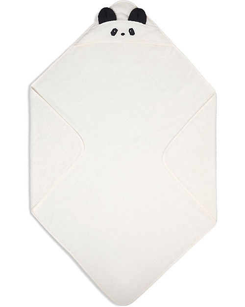 Liewood Augusta Hooded Towel, Panda - Creme de la Creme Towels And Flannels