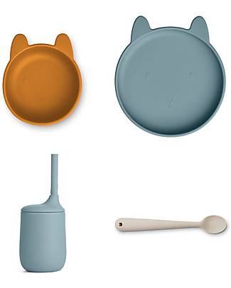 Liewood Baby Feeding Set Rabbit Cathy - Whale blue multi Mix Meal Sets