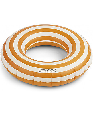 Liewood Baloo Swim Ring - Mustard and Creme de la Creme Stripes Beach Toys