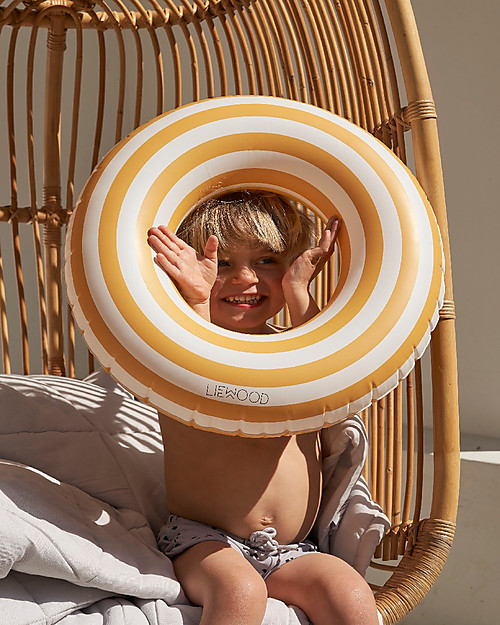 Liewood Baloo Swim Ring - Yellow Mellow and Creme de la Creme Stripes Beach Toys