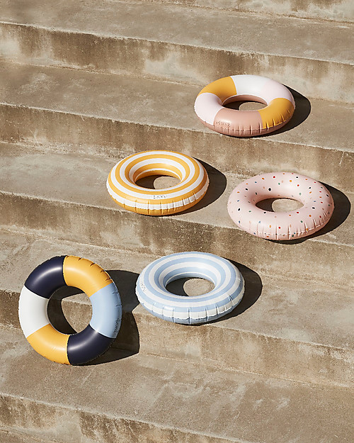 Liewood Baloo Swim Ring - Yellow Mellow and Creme de la Creme Stripes Beach Toys