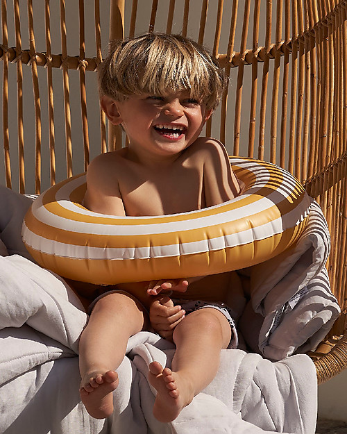 Liewood Baloo Swim Ring - Yellow Mellow and Creme de la Creme Stripes Beach Toys