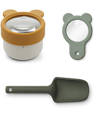 Liewood Bessie Exploration Set - Green Multi Mix - Shovel+Bucket+Glass Gardening Toys