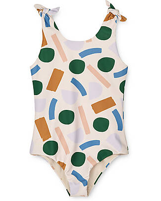 Liewood Bitte Swimsuit - Paint Stroke - Sandy - UPF 50+ Swimsuits