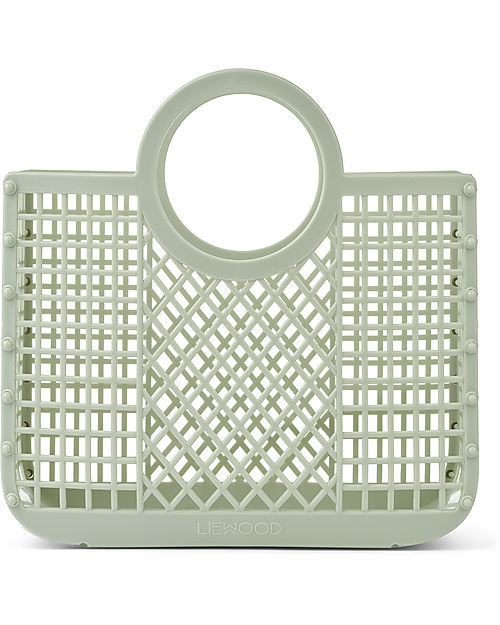 Liewood Bloom Basket Beach Bag - Dusty Mint - Multifunctional Tote Bags