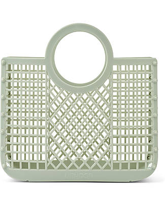 Liewood Bloom Basket Beach Bag - Dusty Mint - Multifunctional Tote Bags