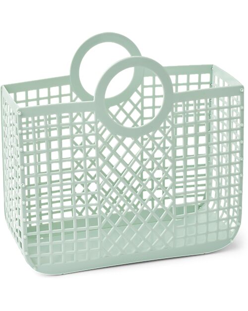 Liewood Bloom Basket Beach Bag - Light Peppermint - Multifunctional Tote Bags
