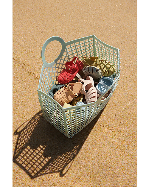 Liewood Bloom Basket Beach Bag - Light Peppermint - Multifunctional Tote Bags