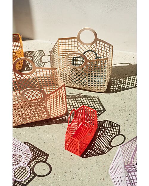 Liewood Bloom Basket Beach Bag - Rose - Multifunctional Tote Bags