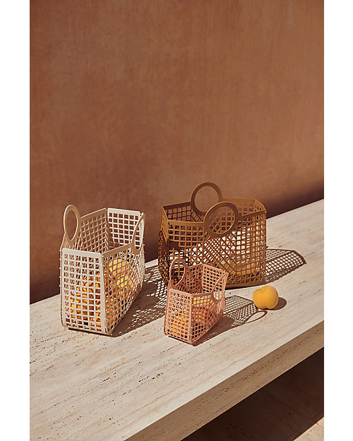 Liewood Bloom Basket Beach Bag - Sandy - Multifunctional Tote Bags