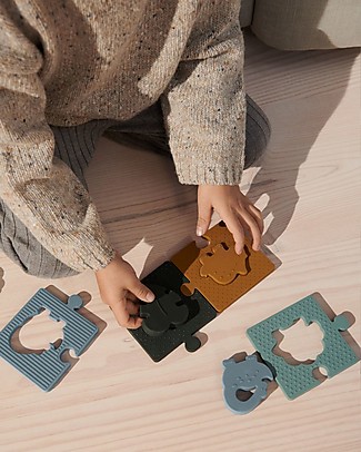 Liewood Bodil Silicone Puzzle - Multi Mix - Excellent for Psychophysical Development Puzzles