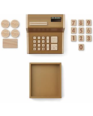 Liewood Buck Cash Register - Golden Caramel Multi Mix - Beech Wood Pretend Play